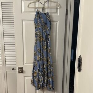 Floral Blue Maxi Dress